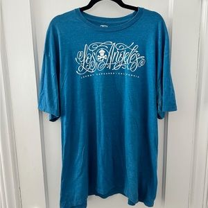 Johnny Cupcakes Men's XXL Los Angeles Tee - RARE - Blue